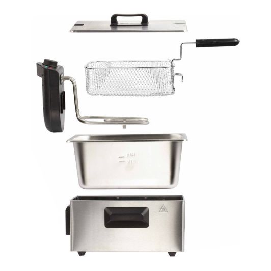 LIVOO Freidora Eléctrica 3L Inox 2000W 1kg