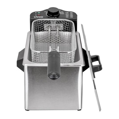 LIVOO Freidora Eléctrica 3L Inox 2000W 1kg
