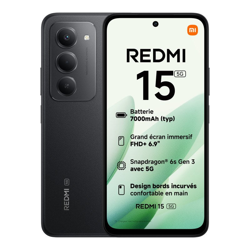 Xiaomi Redmi 15 5G 256 GB Negro Smartphone