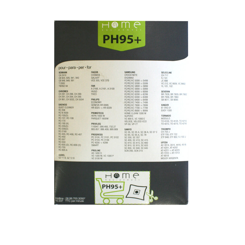 DPDO Distribution Pack 4 Bolsas Aspirador PH95 Compatibles