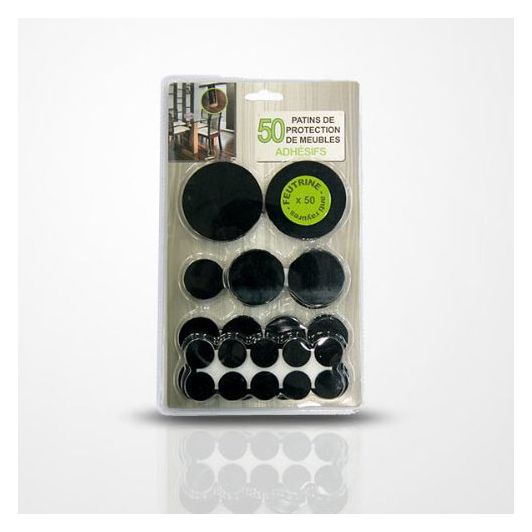 50 Stück rutschfeste braune Klebeuntersetzer für Hausmöbel