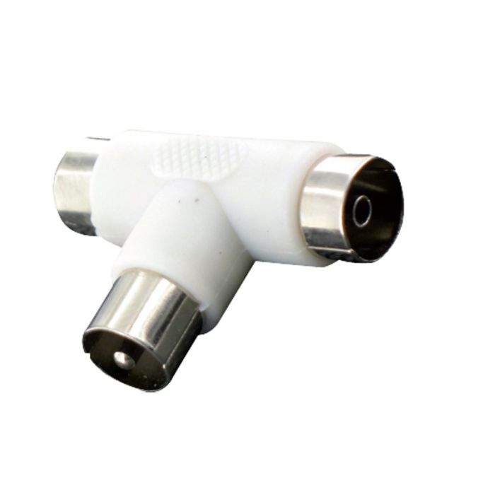 ELECTRO DEPOT Antennen-Abzweigkit Koaxialstecker 1 Mann – 2 Weiblich für TV-Anschluss Einfach