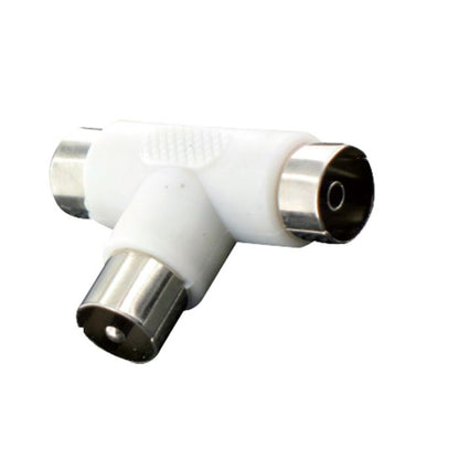 ELECTRO DEPOT Antennen-Abzweigkit Koaxialstecker 1 Mann – 2 Weiblich für TV-Anschluss Einfach