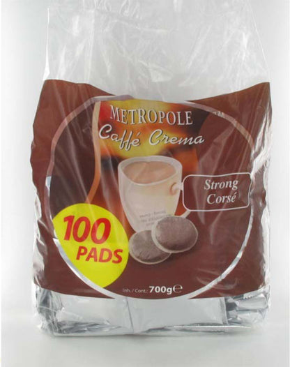METROPOLE Intenso Kaffeekapseln 100er Pack Kompatibel mit Senseo