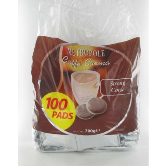 METROPOLE Intenso Kaffeekapseln 100er Pack Kompatibel mit Senseo