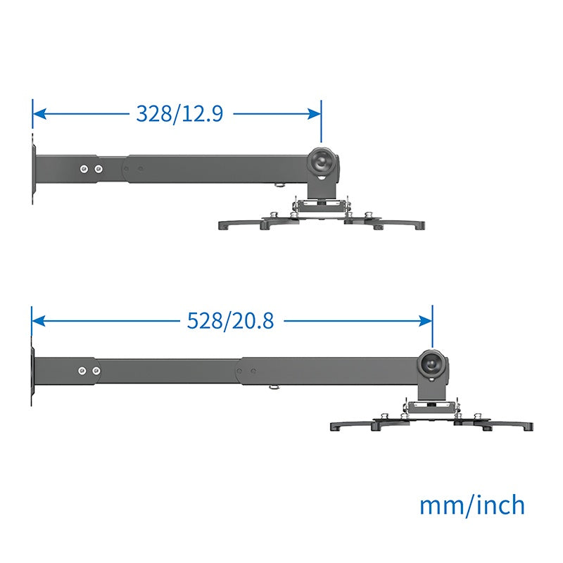 EDENWOOD Projektorhalterung Wandmontage 10kg Tragkraft Schwarz
