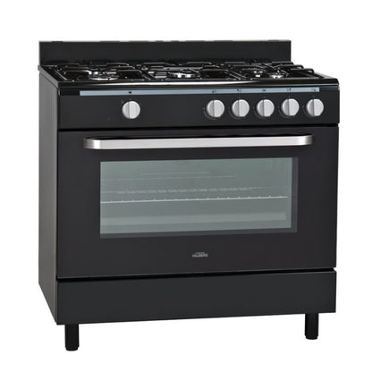 Valberg 5CC NVT Gasherd 5 Brenner 107 L Backofen Schwarz