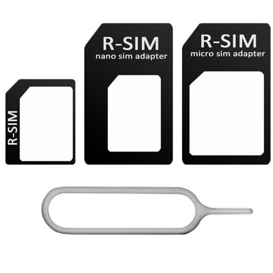 H'MC Nano‑Micro SIM‑Adapter Mehrfachadapter Schwarz Handy Telefon Universal