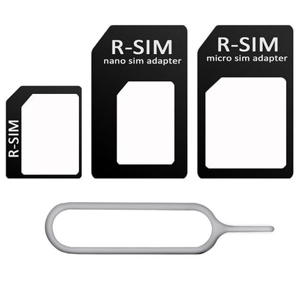 H'MC Nano‑Micro SIM‑Adapter Mehrfachadapter Schwarz Handy Telefon Universal