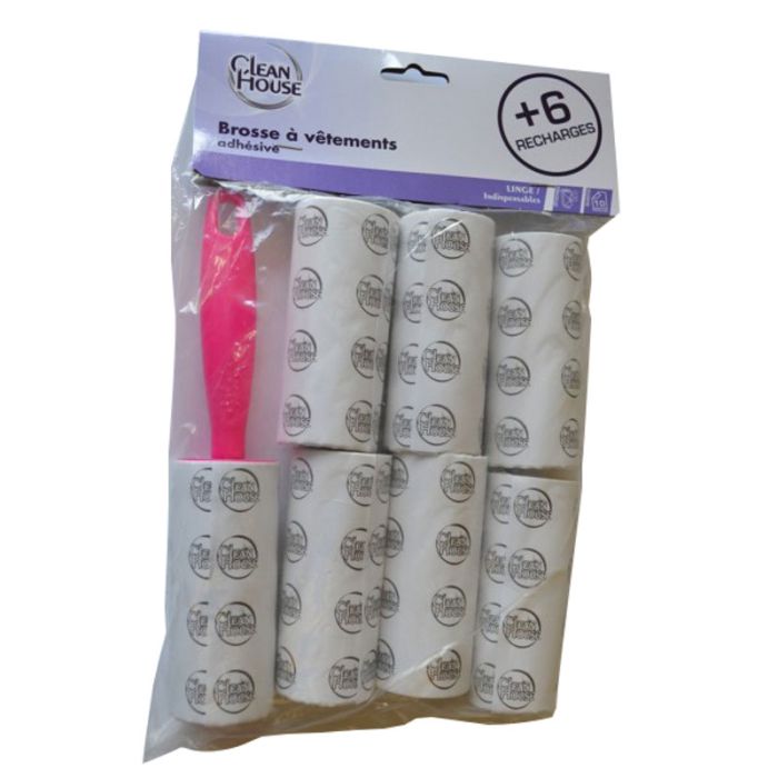 Klebstiftfür Kleidung, 6 Ersatzrollen, 10 Blatt, Weiß