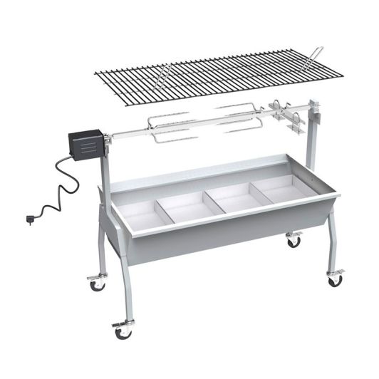 Silver Style Kohlegrill XXL – 20 Personen, 47x110 cm Kochfläche