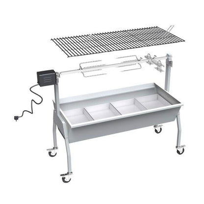 Silver Style Kohlegrill XXL – 20 Personen, 47x110 cm Kochfläche