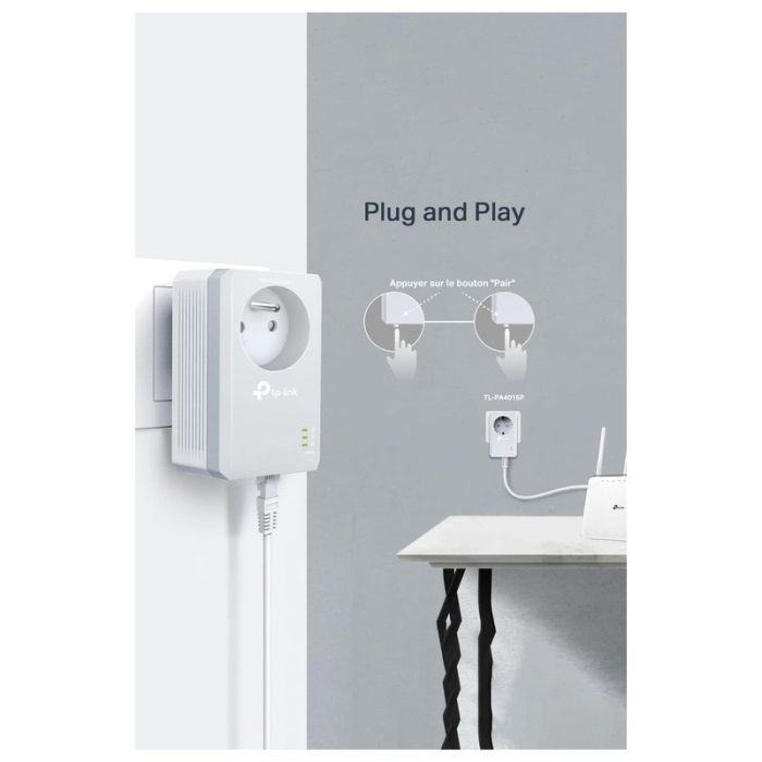 TP LINK CPL DÚO Duo PLC 500 Mbit/s mit Steckdose