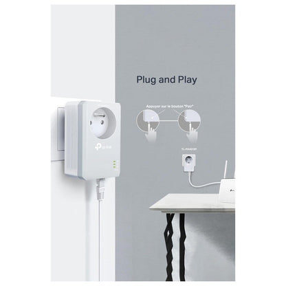 TP LINK CPL DÚO Adaptador Powerline 500 Mbps con Toma