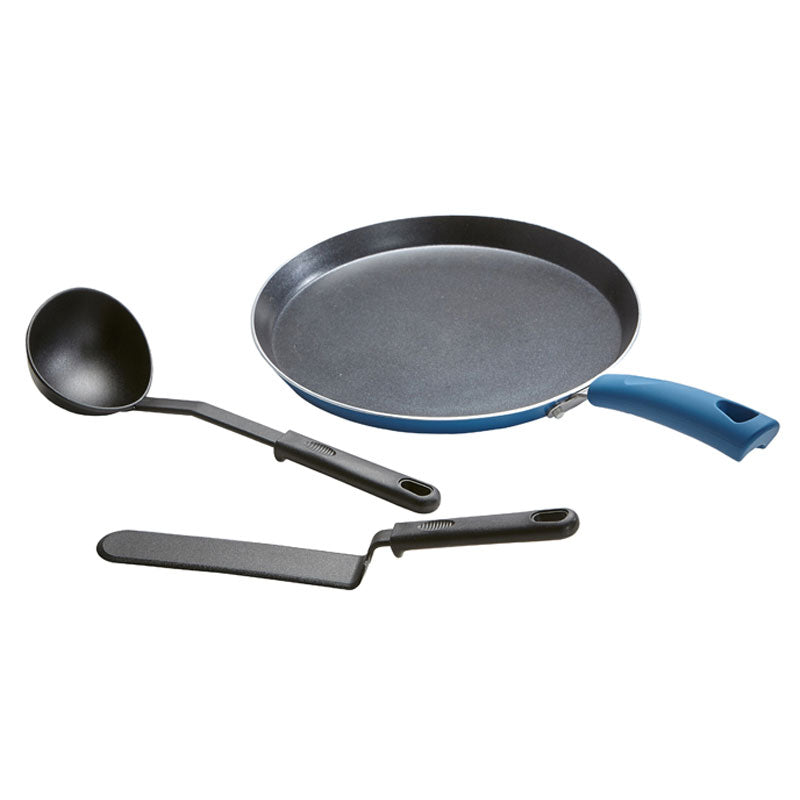 CosylifeCrepera Inducción 26 cm Gris Metal con Utensilios