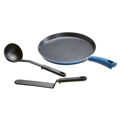 CosylifeCrepera Inducción 26 cm Gris Metal con Utensilios