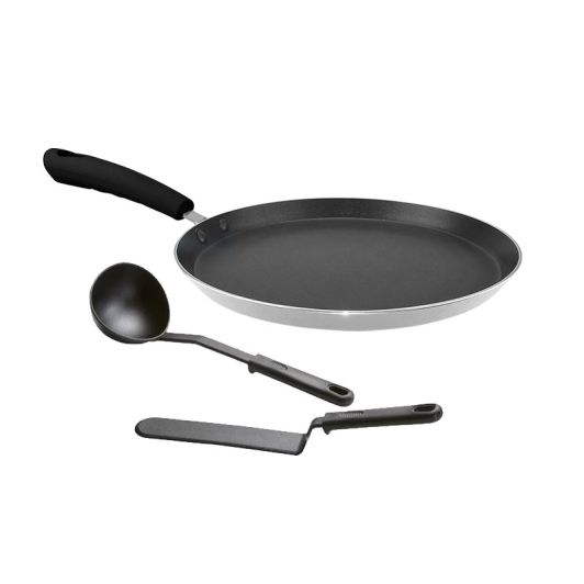 CosylifeCrepera Inducción 26 cm Gris Metal con Utensilios