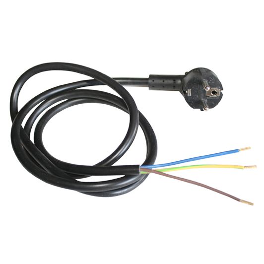 Electro Depot Cable de Alimentación con Enchufe Negro para Cocina