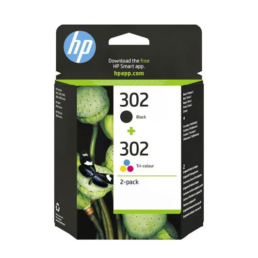 HP 302 Multipack Schwarz und Farbe Tintenpatronen für DeskJet
