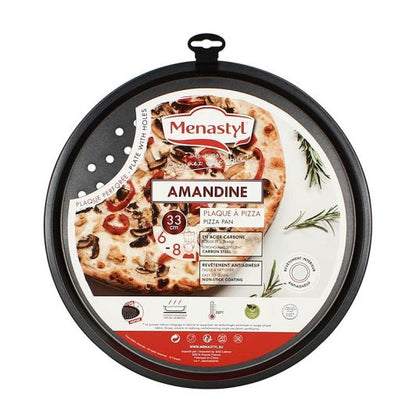 Pizza-Backblech 33 cm Durchmesser Perforiert – Rostfreier Stahl