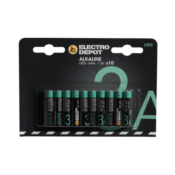 Electro Depot Alkaline LR03 AAA Pilas Pack 10 Uds
