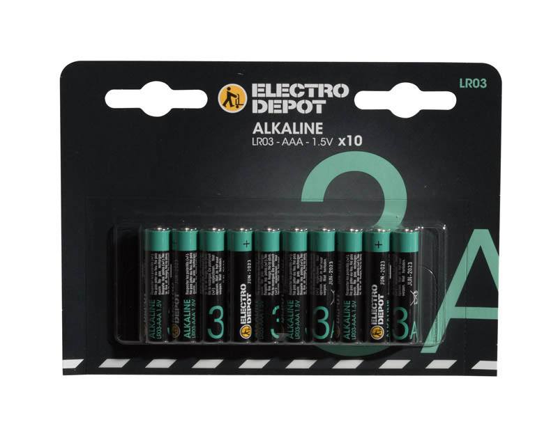 Electro Depot Alkaline LR03 AAA Batterien 10 Stück
