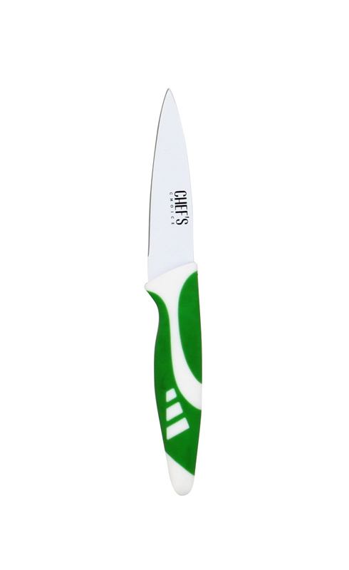 Keramikbeschichtetes Messer 12 cm mit Stahlklinge und zweifarbigem Griff