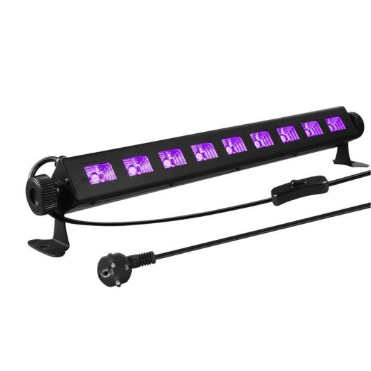 BEE STAR Neon UV-Licht 10‑LEDs 6 cm × 51 cm Schwarz Mit Schalter