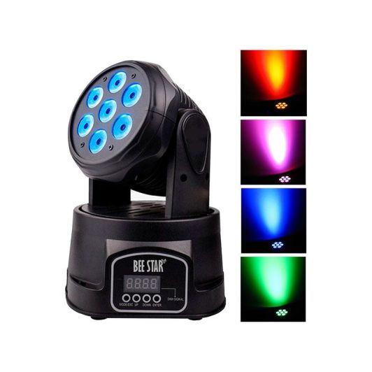 BEE STAR BEEMOVE WASH Mobile Kopflicht, 8 RGB-LEDs, 10 W, drehbar