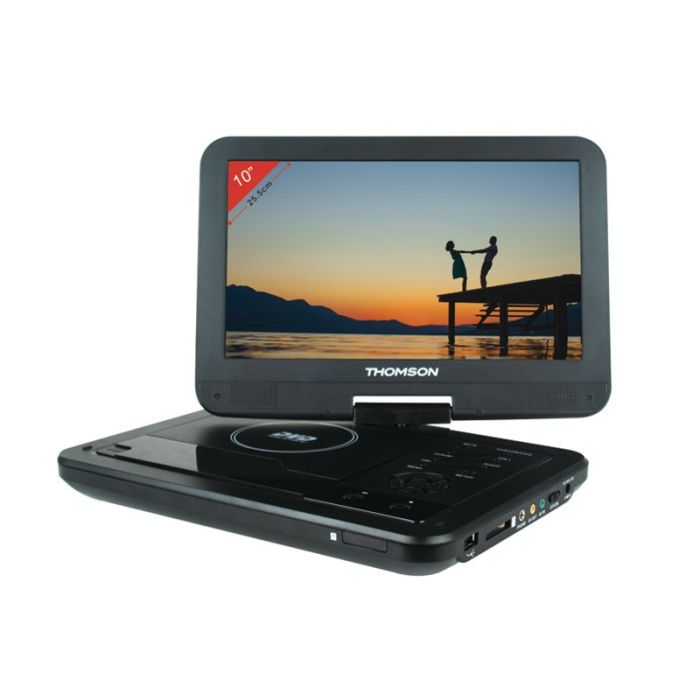 Thomson THP360 Portabler DVD-Player 10 Zoll LED-Bildschirm Schwarz