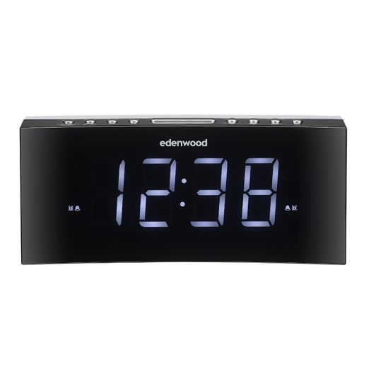 Edenwood Jumbo Curved Radiowecker mit Deckenprojektion Schwarz