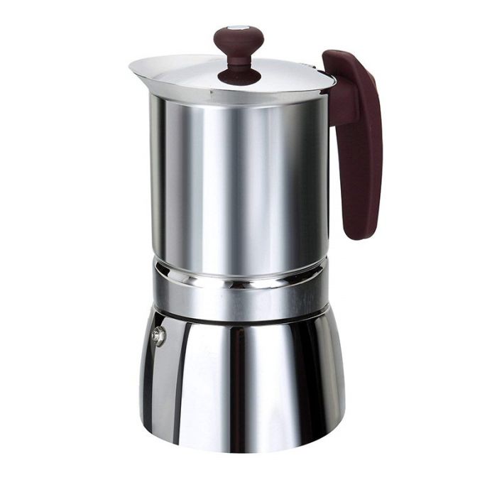 REGAL'FRANCE Cafetera Italiana 6 Tazas Acero Inoxidable 18/10