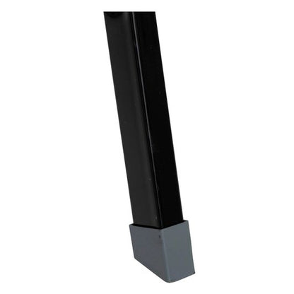 Escalera de Metal Plegable 3 Peldaños Negro