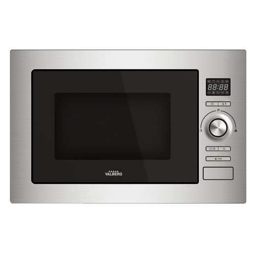 VALBERG 25L Einbaumikrowelle mit Grill 900 W/1100 W Edelstahl
