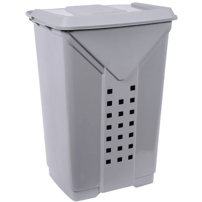 Cesto Para Ropa 60 Litros Plástico Resistente Color Beige