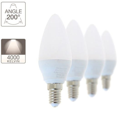 XANLITELED Candle Bulb E14 5W Neutral White Pack 3