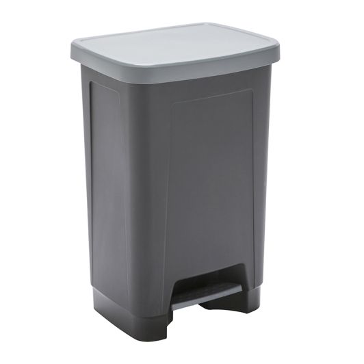 Cubo de Basura Plástico Negro 50L con Pedal