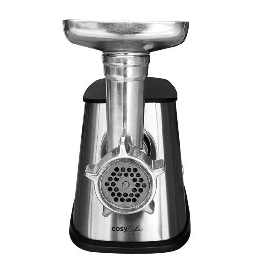COSYLIFE CL-MG02X Fleischwolf 500W Silber 2 Geschwindigkeiten 3 Aufsätze