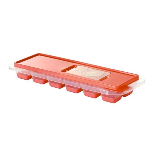 Eiswürfelform für 12 Würfel mit rutschfreiem Silikonboden, Praktisch