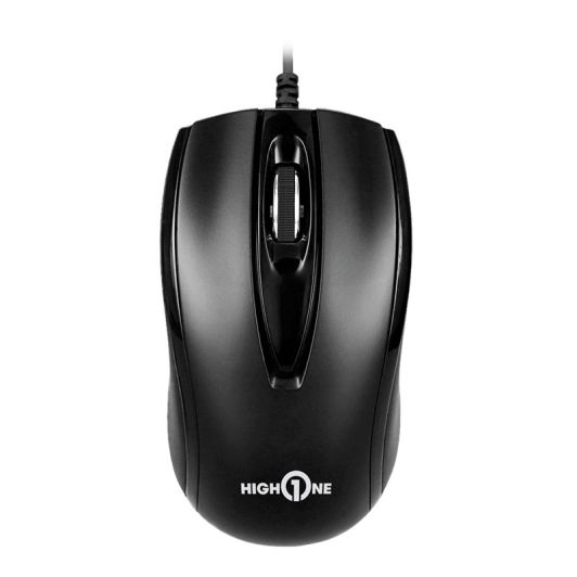 HIGH ONE Kabelmaus MWD01B Schwarz für Büro Produkt