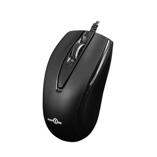 HIGH ONE Kabelmaus MWD01B Schwarz für Büro Produkt