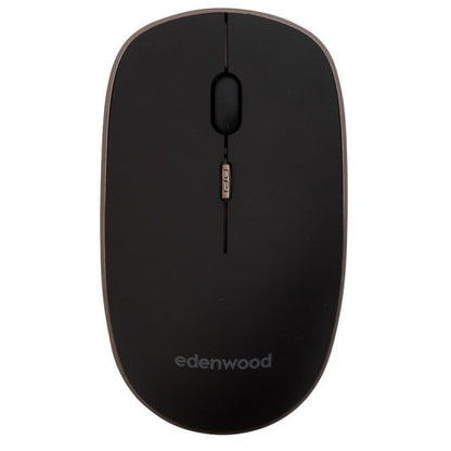 EDENWOOD MWLS01B Ratón Inalámbrico Diseño Ergonómico Negro y Cobre