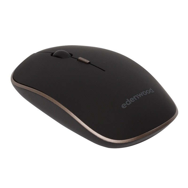 EDENWOOD MWLS01B Kabellose Maus – 1600 DPI, 4 Tasten, Schwarz/Kupfer