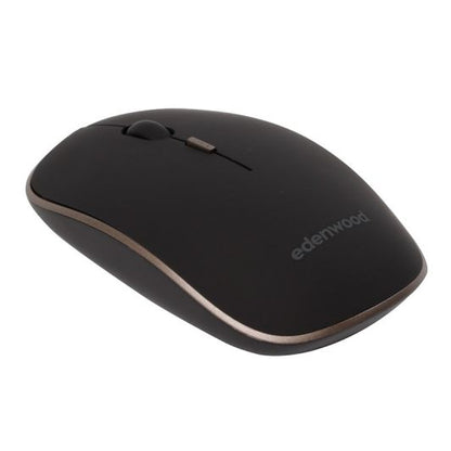 EDENWOOD MWLS01B Ratón Inalámbrico Diseño Ergonómico Negro y Cobre