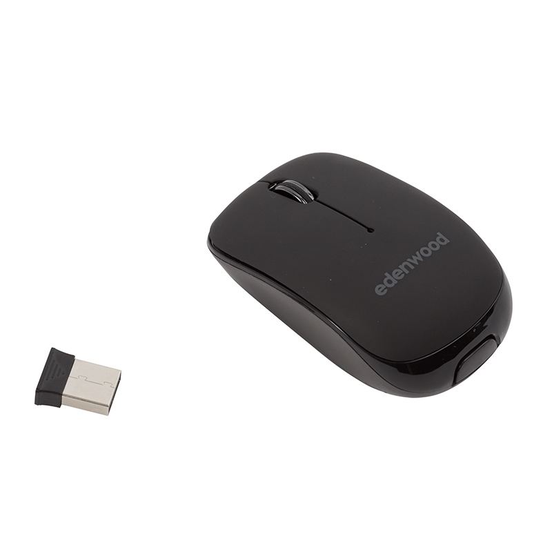 Edenwood Mini Maus Kabellose Kompakt 800–1600 DPI Schwarz