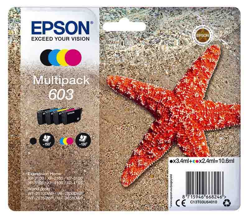 EPSONT03U6 Pack de Cartuchos Estrella 4 colores