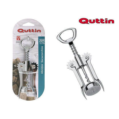 QUTTIN Flaschenöffner und Korkenzieher Edelstahl Kompakt 1 cm für Küche
