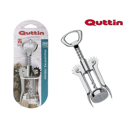QUTTIN Flaschenöffner und Korkenzieher Edelstahl Kompakt 1 cm für Küche