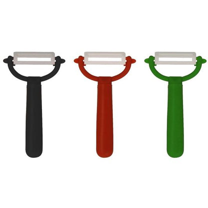 Keramischer Küchen-Peeler Mehrfarbig 24 cm Höhe 10 cm Breite 2,5 cm Tiefe