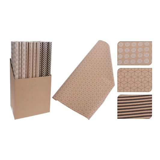 KOOPMAN INTERNATIONAL Geschenkpapier 70×200 cm Braun für Geschenke Anwendung